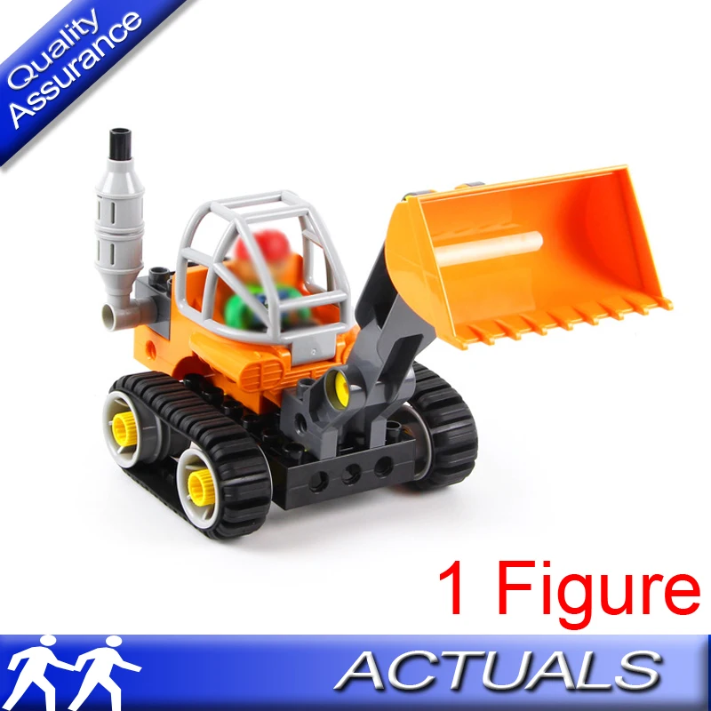 

Duplo Big Size Mechanical Engineering Bulldozer Building Blocks Baby Early Education DIY Toy Bricks Compatible
