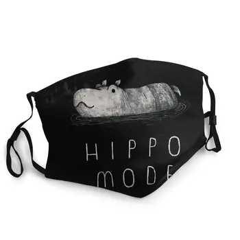 

Hippo Mode Reusable Mouth Face Mask Pattern Anti Haze Dustproof Mask Protection Cover Respirator Mouth Muffle