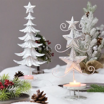 

Candle Holder Candlestick Creative Christmas Decoation Party Home Garden Mall Table Ornaments Wedding Gifts Christmas Tree