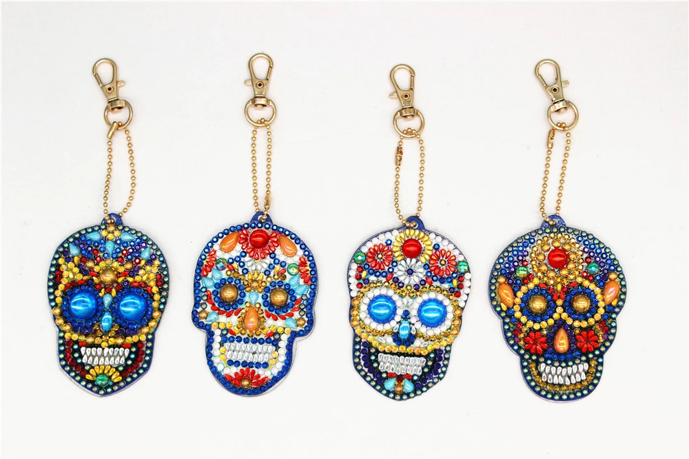 HUACAN Christmas Diamond Painting Keychain Diamond Embroidery Sale Keyring Bag Decorations Cartoon Handmake Gifts - Цвет: YSK21