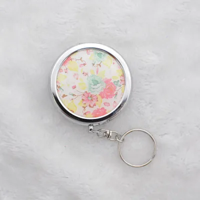flowers Портативная карманная пепельница с крышками из нержавеющей стали, сумка для уплотнения, Подарочная пепельница для мужчин с брелком, автомобильная пепельница, мини уличная пепельница - Цвет: flowers