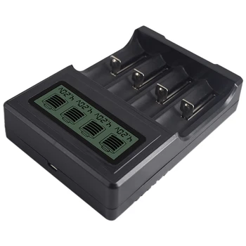

18650 Battery Charger USB Smart LCD 26650 16340 Charger Four-Slot 3.7V Lithium Battery Charger