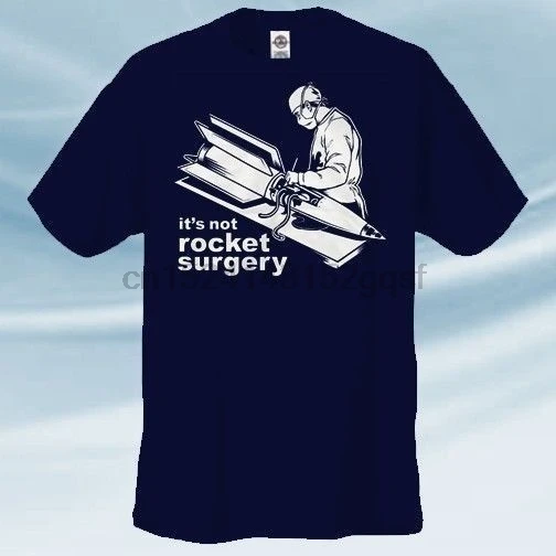 Модная мужская футболка бесплатная доставка смешная новая IT NOT ROCKET SURGERY Science Brain