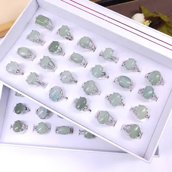 

36 Pcs/lot classical fashion women men Natural stone style design ring lot jewelry ring wholesale 200729-28