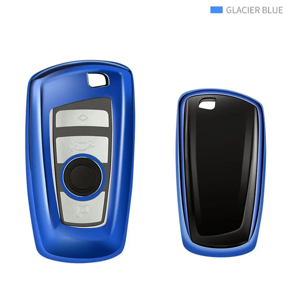 

Car Smart Key Cover TPU Protective Case Cover Fob Case Car For BMW Soft Key Buttons Keyless Only 3 Remote Shell Transparent B5T3