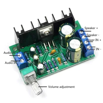 

TDA2050 Home Mini Audio Power Module Durable 5W-120W Amplifier Board DIY Sound DC 12-24V Professional Mono Channel USB