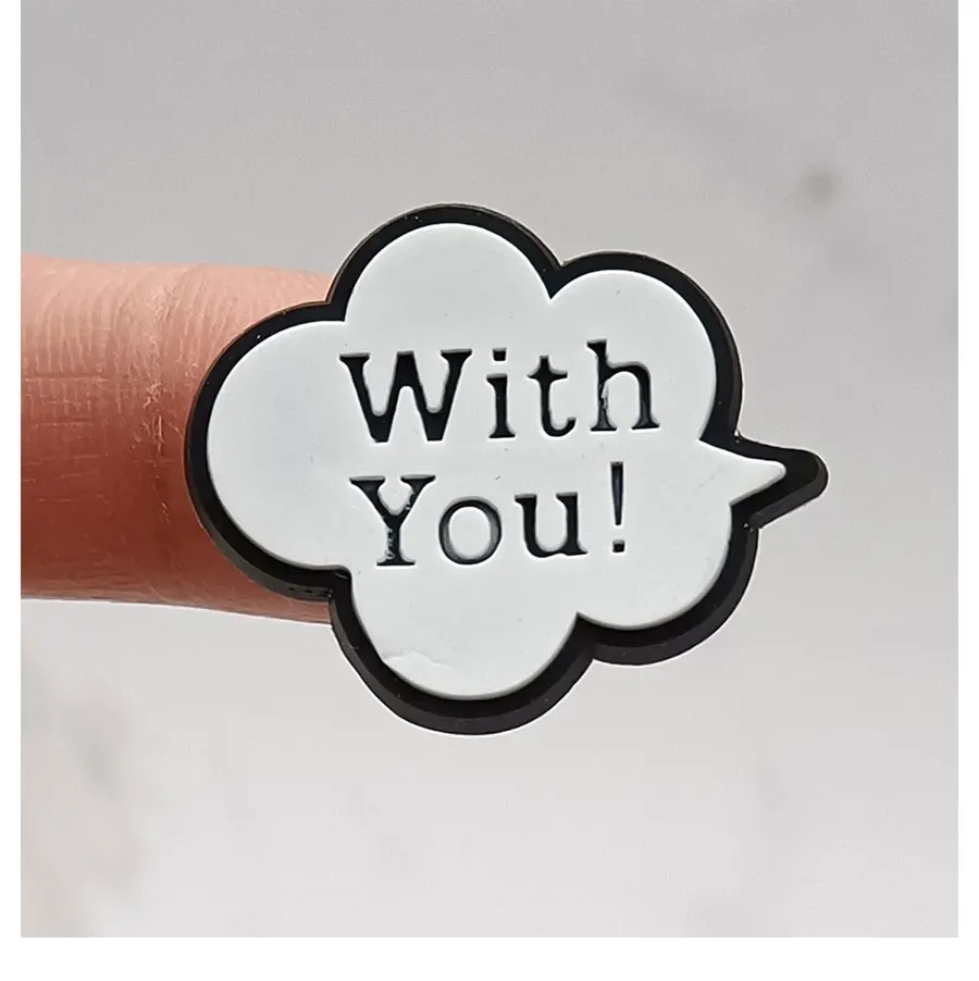 Novelty Design Cartoon With You PVC Shoe Charm Accessories Funny Diy Shoe Buckle Decor Fit Pins Croc Charms JIBZ Kid Party Gift