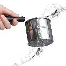 Ситечко для муки из нержавеющей стали, сетчатый шейкер, масляный фильтр, ручной дуршлаг для муки, фильтр, кухонный инструмент, 22,2X9,2X7,6 см