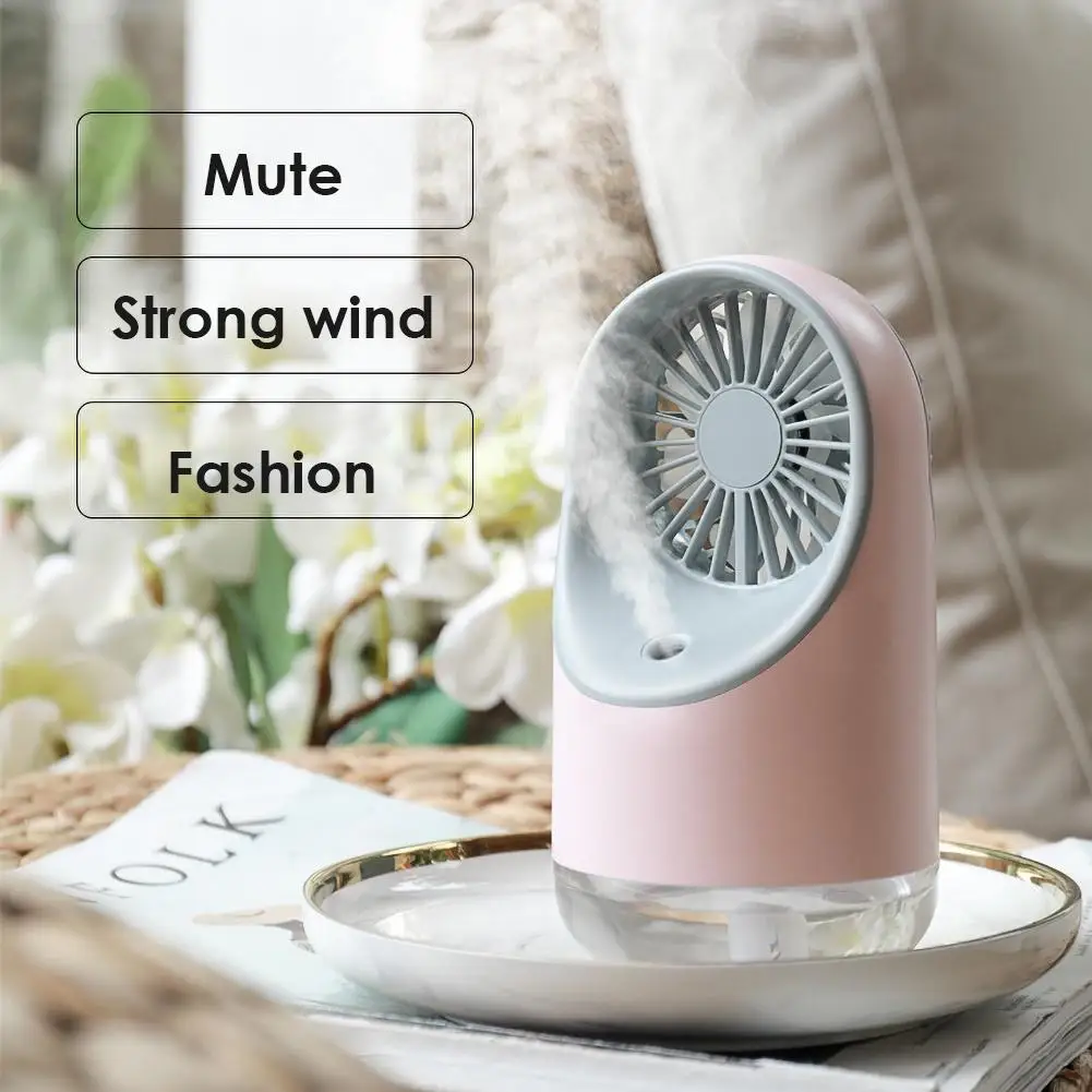 200ml Handheld Mini Air Humidifier Fan USB Rechargeable Air Diffuser