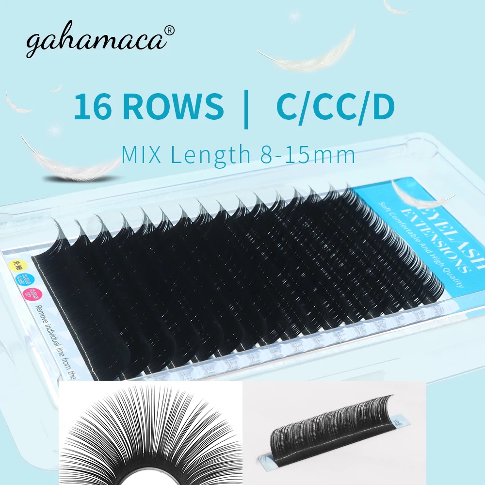 

GAHAMACA C CC D Curl Faux lash individual False Mink eyelash extension lashes maquiagem cilios for soft natural wimper