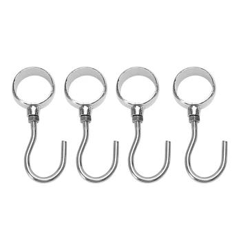 

Newest Wardrobe 25mm Dia Tube Rod Adjustable Clothes Coat Hooks Hangers 10pcs
