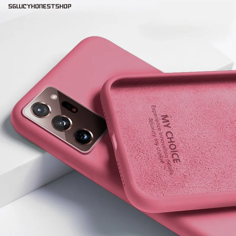 Жидкий силиконовый мягкий чехол для Samsung S20 FE A40 A50 A70 A51 A71 S8 S9 S10E Plus Galaxy Note 20 UItra 10