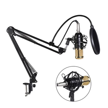 

BM800 Studio Recording Wired Public Speaking Stage Conference Loud Voice Amplifier Broadcasting Microphone Set Condenser Lecture