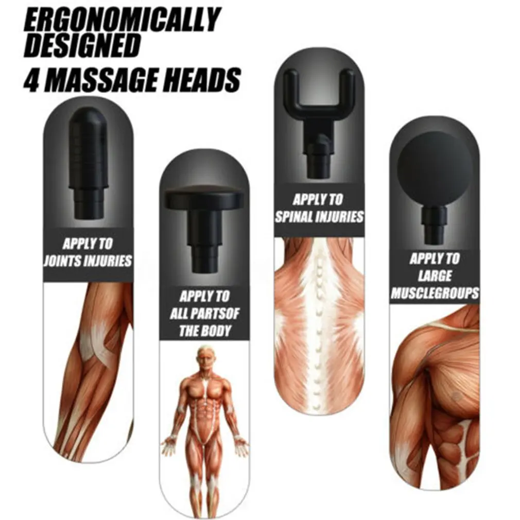 

Myofascial Physiotherapy Instrument Mute Touch Screen Fascia Gun Massage Gun Relax Electric Warp Film Impact Gun Deep