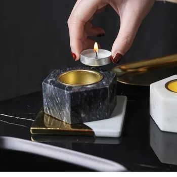 

Tobs Candle Holders Marble Candlestick Flower Vase Table Centerpiece Event Flower Rack Road Lead Wedding Decoration