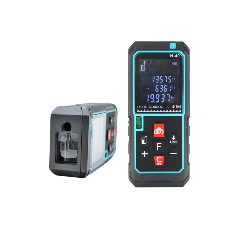 Mini Laser Rangefinder Handheld Laser Distance Meter Laser Level Range Finder Large Lens Rubberized Measure