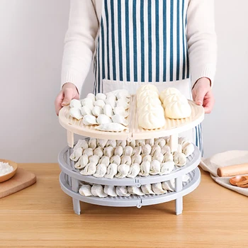 

Folding Tray Non-stick Pasta Food Curtain Single Tiers Eco-friendly Plastic Folding Table Kitchen Dumpling Noodle Storage Tray