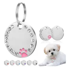 1 шт., Хит, ошейник для собак с гравировкой против потери, Аксессуары для кошек, щенков, идентификационная бирка из нержавеющей стали, Именные Бирки в виде лап, подвесные принадлежности для домашних животных