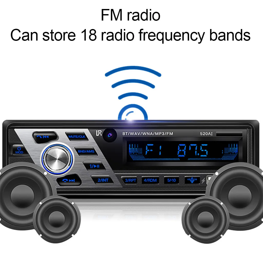 Car Audio Receiver Car MP3 Player With USB Charger 12/24V Car Radio FM Bluetooth Remote SD Card for Volvo for Honda for Toyota