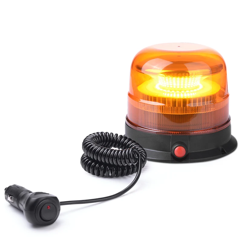 MICTUNING 3016B 4,5-дюймовый желтый предупреждение Маяк предупреждение о чрезвычайном происшествии света с магнитным основанием может занять от 10 до 30V 3 режима проблесковым маячком - Испускаемый цвет: emergency light