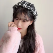 Французский стиль, винтажный однотонный берет, шапка унисекс шапка бини для женщин и девочек, шерстяная теплая зимняя шапка, берет, женские шапки, шапка s