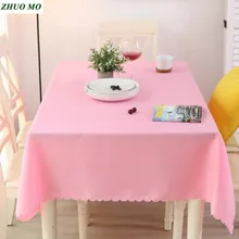 ZHUO MO Pink grey restaurant tablecloth soft cloth For home Kitchen Cafe wedding Hotel table cover Round rectangle tablecloth
