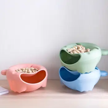 

New Hot Creative Candy Snack Storage Box Fruit Plate Bowl Seeds Nuts Container Tray Organizer Candy Dish with Phone Holder