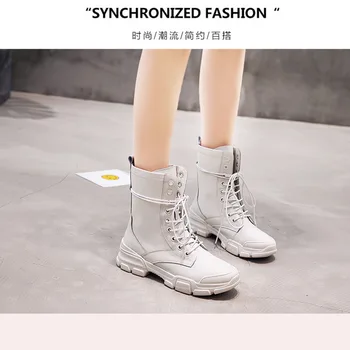 

Short tube British style new Korean thick bottom high-top handsome locomotive Martin boots women