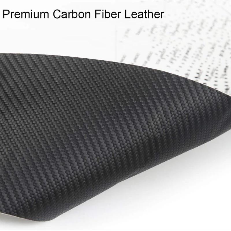 WOVELOT for Tesla Model 3 Door Anti-Kick Mat Leather Carbon Fiber Protector Car Interior Accessories 4 Pcs//Set