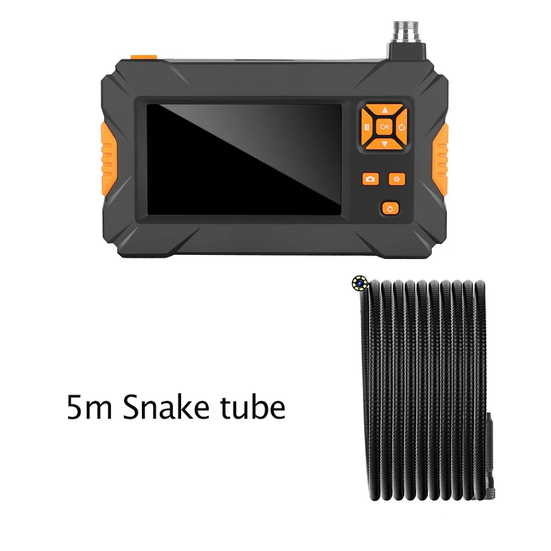 5m snake tube set P30 ручной экран эндоскопа камера 4,3 дюймов промышленный ручной бороскоп 8 мм 2.0мп инспекционная змея камера с батареей 18650 - Цвет: 5m snake tube set