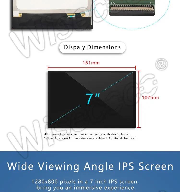 Wisecoco 7 дюймов ips сенсорный ЖК дисплей 1280*800 экран для raspberry pi N070ICG-LD1 с HDMI+ VGA+ 2AV драйвер платы