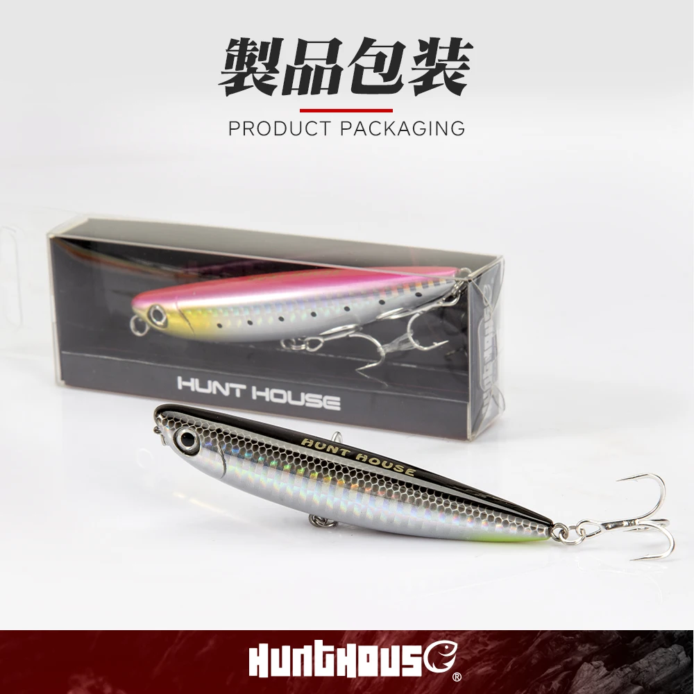 Hunthouse D02 Sparrow Pencil Surface Fishing Lure Topwater Stickbaits  90/120mm 11.5/26g Top Walkers pesca For Bass Tackle LW519