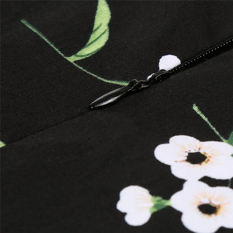 Kostlish Cotton Summer Dress Women 2017 Sleeveless Tunic 50s Vintage Dress Belt Elegant Print Rockabilly Party Dresses Sundress (43)