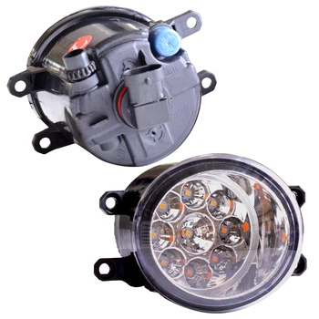 

Fog Lights For Toyota Vitz 2006-2012 Front Bumper LED High Brightness 90mm Round Fog Lamps DRL H11 H8 Socket Lamps
