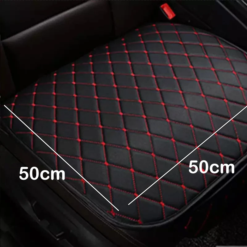 1 front black red Чехол для сиденья автомобиля четыре сезона Передняя Задняя льняная подушка дышащий протектор коврик для автомобильного салона грузовика со спинкой - Название цвета: 1 front black red