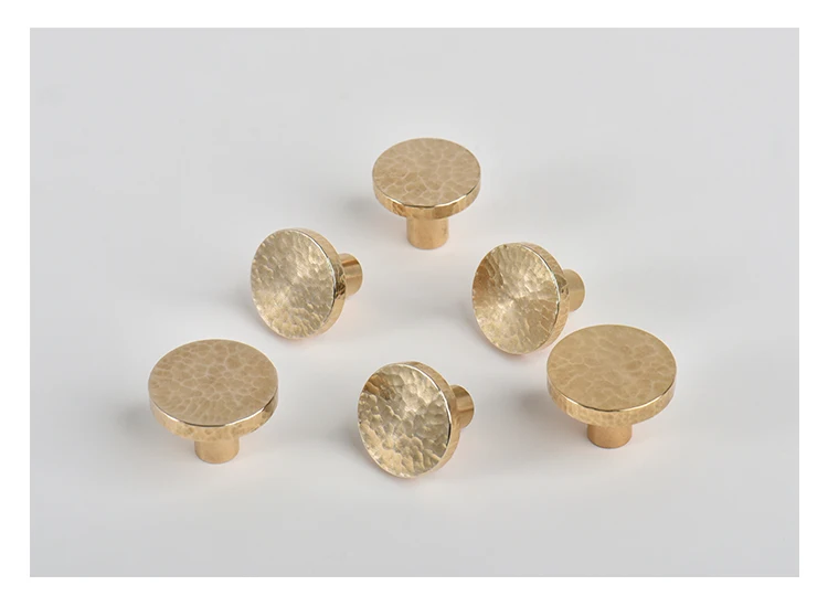Handmade Brass Round Cabinet Door Knobs and Handles Furnitures Cupboard Wardrobe Drawer Pull Handles