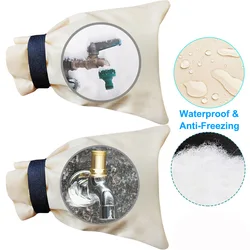 1 Pcs Winter Water Tap Covers Oxford Waterproof Dustproof Outdoor Garden Water Faucet Hose Bib Anti Freeze Frost Protection Bags