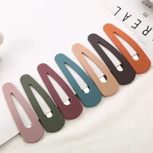 12 шт. защелки Заколки Для Волос матовые заколки, аксессуары для девочек полые