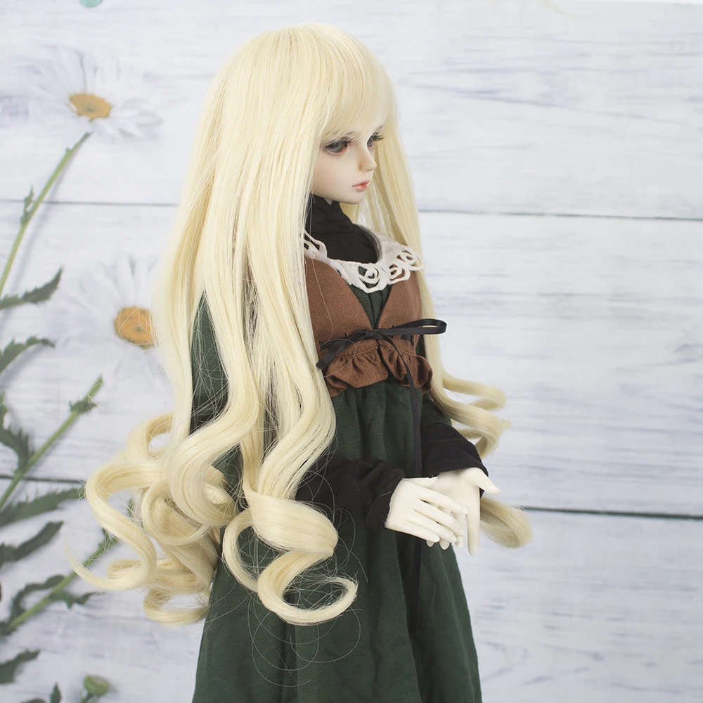 Aidolla BJD/SD кукольные парики длинные вьющиеся новые белые желтые Ombre born baby цветные волосы для 1/3 1/4 аксессуары для кукол
