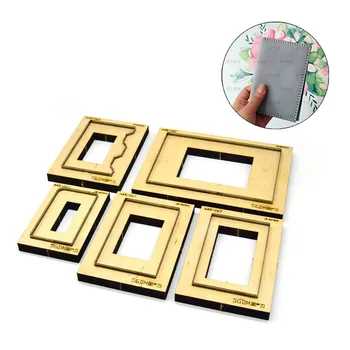 

New Dies For 2020 Wood Die Cutting DIY wallet purse Simple folding short wallet card bag Laser Removable Cutting Dies
