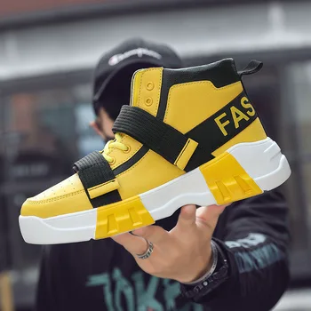 

Leader Show Men Fashion Shoes High Top Comfortable Men's Casual Shoes Outdoor Non-slip Men Sneakers Brand