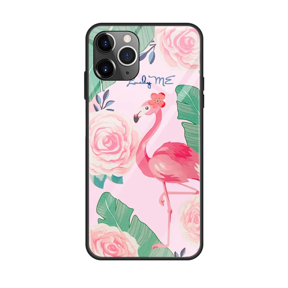1109 For iPhone 11 Pro MAX X XS XR Nice Starry Sky Flower Tempered Glass Cover For iPhone 7 8 Plus 6 6s Colorful Cases Coque - Color: 1109