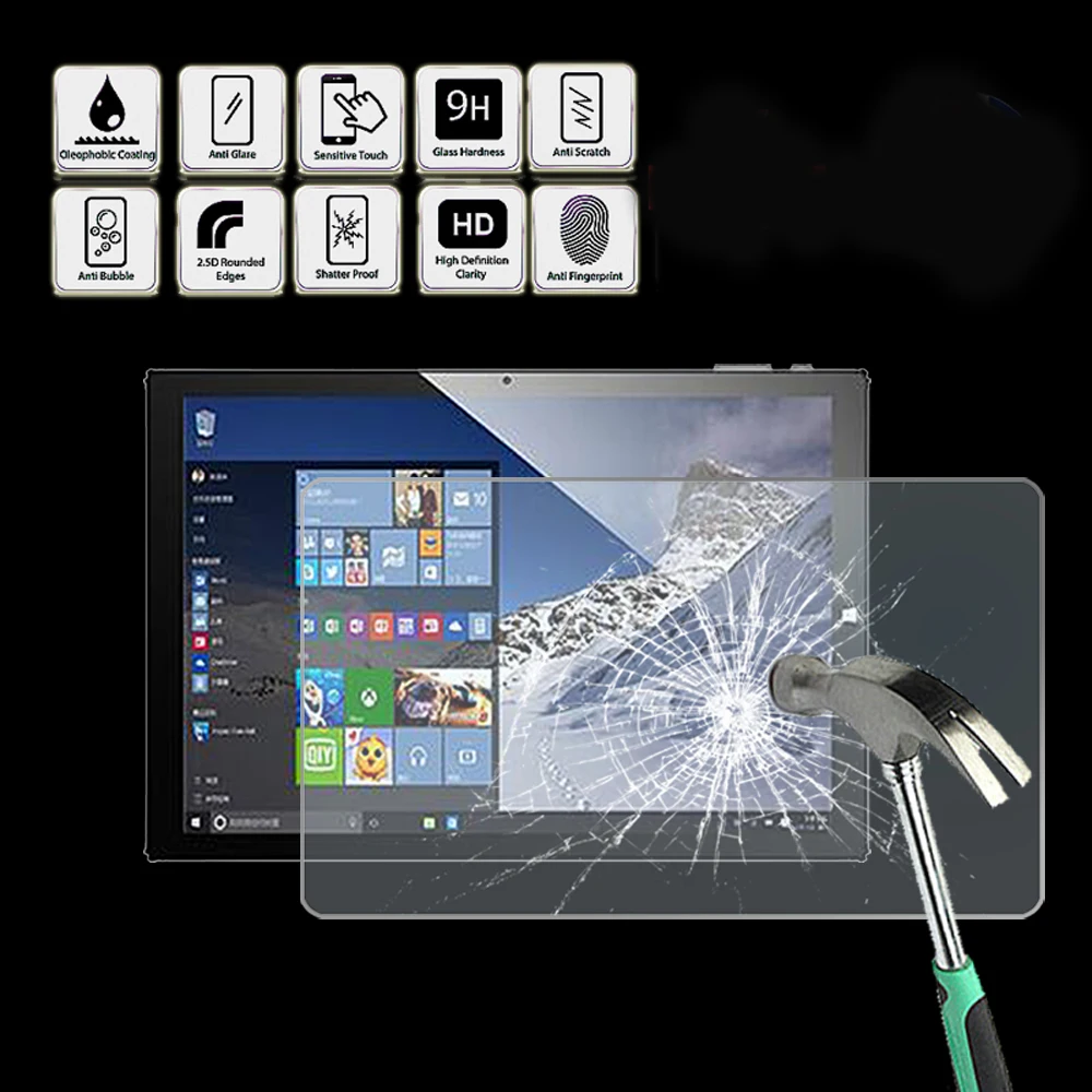 

For Teclast Tbook 10 S - Tablet Tempered Glass Screen Protector Cover Anti Fingerprint Screen Film Protector Guard Cover