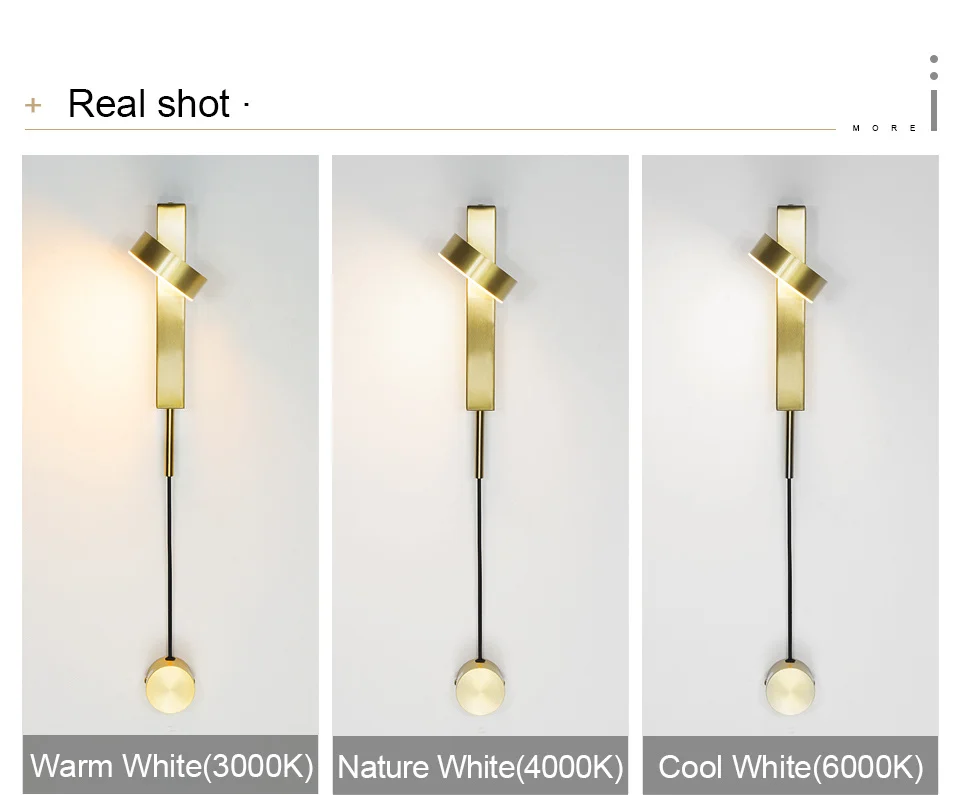 bathroom wall lights Modern Led Wall Lamp For Bedroom Bedside Lamp Wall Decoration Living Room Sconce With Switch Knob Dimming Wall Lights Gold Black wireless wall lights