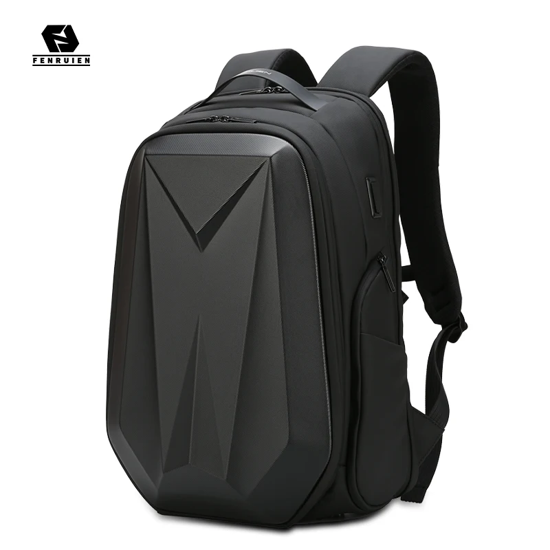 Mens Large Capacity Black Backpack Nylon Laptop Notebook Waterproof Travel Bag 
