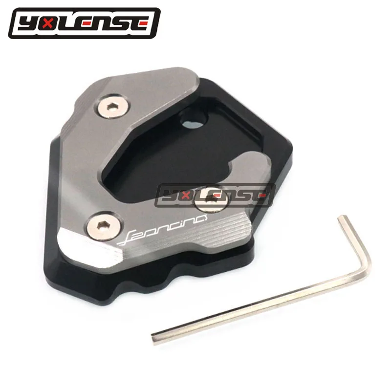 Titanium Для Benelli leoncino 500 leoncino500 BJ500 BJ 500 Мотоцикл с ЧПУ Алюминиевый подножка боковая подставка удлинитель опорная пластина - Цвет: Titanium