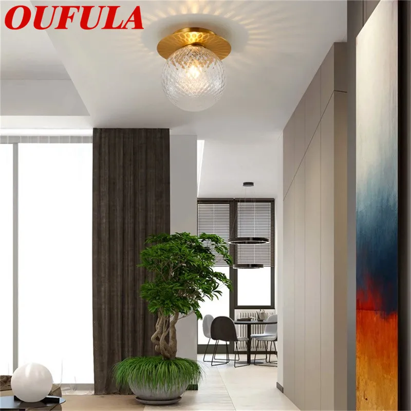 

OUTELA Copper Ceiling Lights Modern Aisle Lights Decorative for Home Porch Corridor