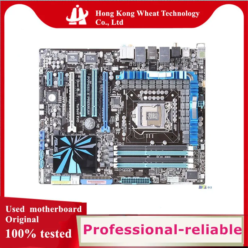 Для ASUS P7P55D-E Premium материнская плата Socket LGA 1156 DDR3 P55 оригинальная десктопная Б/у |