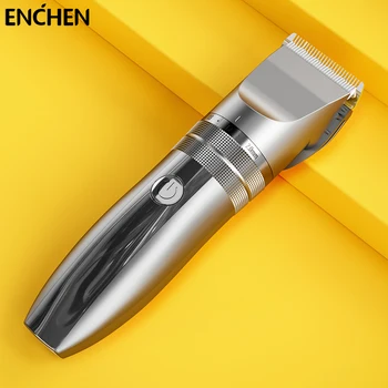 ENCHEN 남성용 헤어 트리머 기계, 전문 전기 헤어 클리퍼, USB 충전식 이동 날, 절단 길이 조절 가능