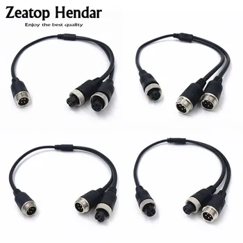 

10Pcs 4 Types M12 4Pin Aviation Head to Aviation Head Male / Female Extension Y Splitter Cable Adapter for CCTV Camera Connector